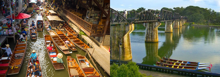 EXB012 - Damnoen Saduak & Bridge over the River Kwai (with Thai lunch)